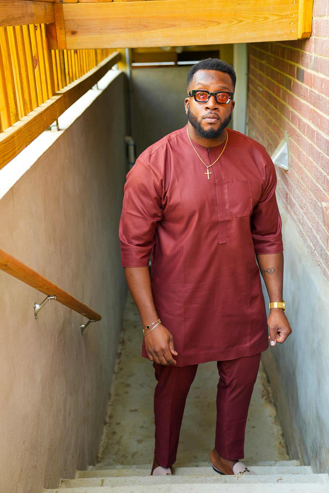 Ugo — 3/4 Sleeve Set — Sienna Ember