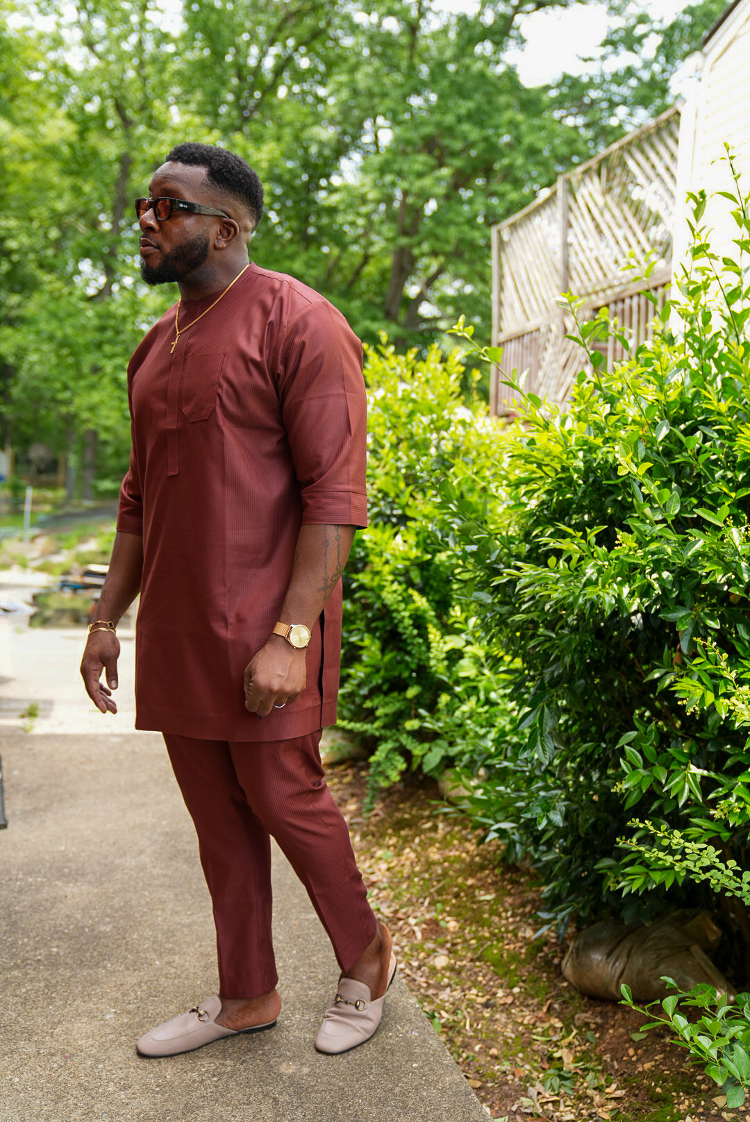 Ugo — 3/4 Sleeve Set — Sienna Ember