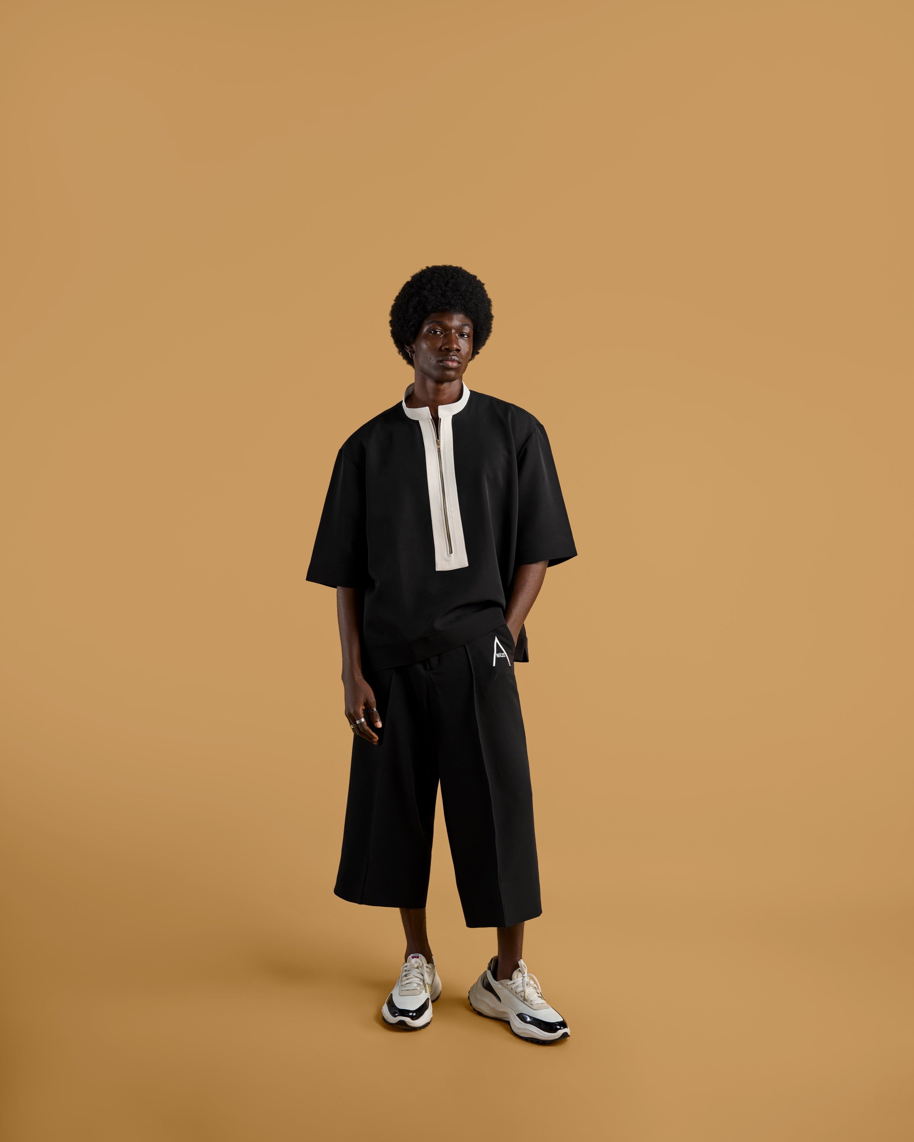 ANIÉZÉ Heritage Quarter Zip Set in Midnight Authority